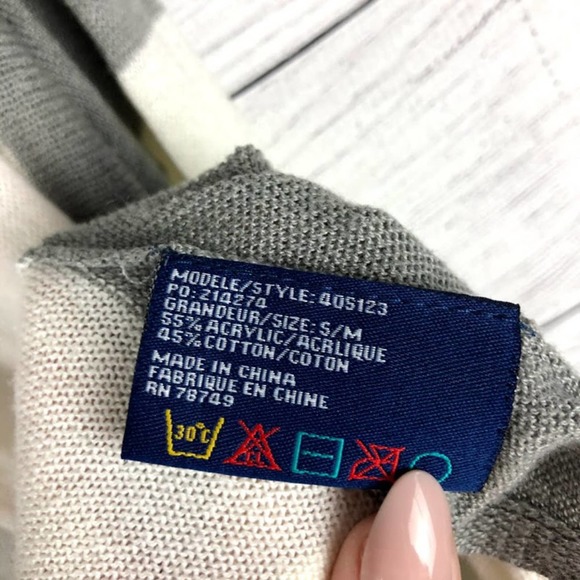 Blue Asphalt | Striped Knit Open Front Cardigan S/M - Picture 9 of 9